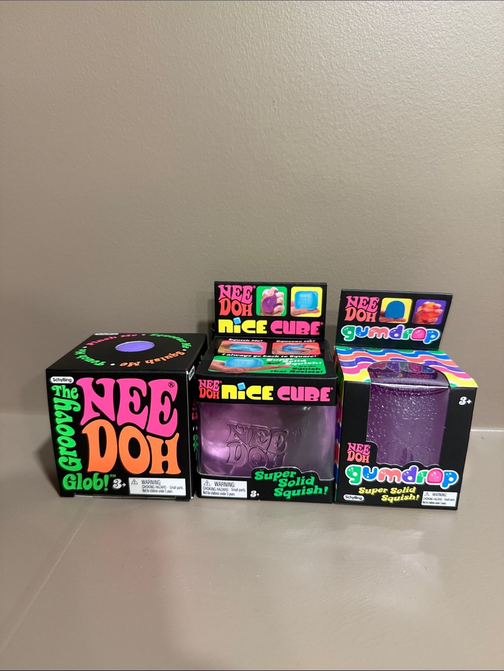 Needoh purple bundle! Groovy glob nice cube and gumdrop